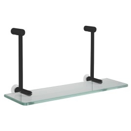 Vitre de douche 400x180x125mm, mat noir