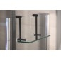 Vitre de douche 400x180x125mm, mat noir