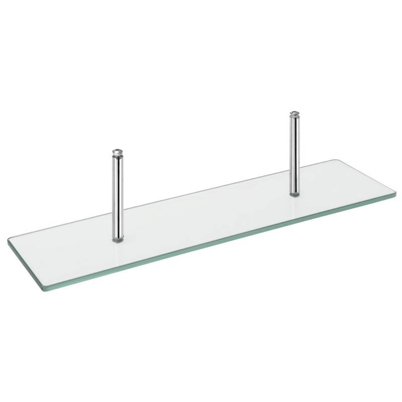 Plateau en verre pour Cabinet Miroir, inc Fixations, 80cm, chrome