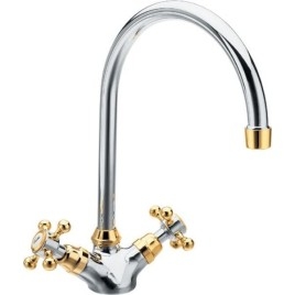 ANTEA Robinet de mélangeur de cuisine (H) 275mm, chrome/or