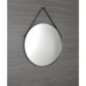 Miroir rond ORBITER avec sangle, ø 60cm, noir mat