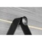 Miroir rond ORBITER avec sangle, ø 60cm, noir mat