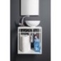 Planche de lavabo MINOR 40x22,5cm, mélangeur à gauche, bille, blanc