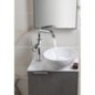 Planche de lavabo MINOR 40x22,5cm, mélangeur à gauche, bille, blanc