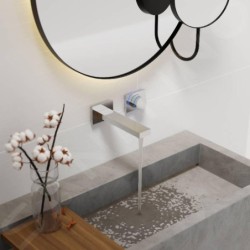 Steinberg iFlow - Mitigeur de lavabo électronique encastré avec thermostat, installation 2 trous, chrome 390 1816