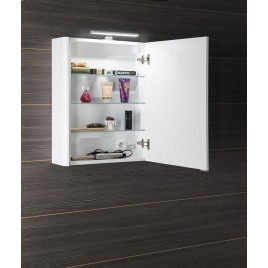 LUCIE miroir armoire incl. Lumière LED, 55x70x17cm, blanc