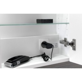 LUCIE miroir armoire incl. Lumière LED, 86x70x17cm, blanc