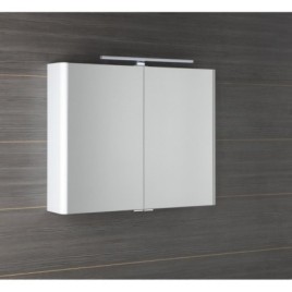 LUCIE miroir armoire incl. Lumière LED, 86x70x17cm, blanc