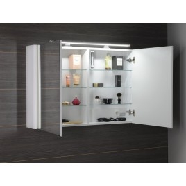 LUCIE miroir armoire incl. Lumière LED, 106x70x17cm, blanc