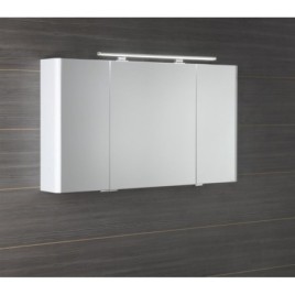 LUCIE miroir armoire incl. Lumière LED, 126x70x17cm, blanc