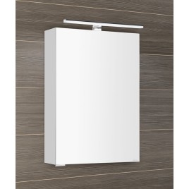 MIRRÓ miroir armoire incl. Lumière LED, 50x70x16cm, gauche/droite, blanc