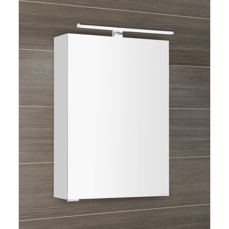 MIRRÓ miroir armoire incl. Lumière LED, 50x70x16cm, gauche/droite, blanc