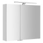 MIRRÓ miroir armoire incl. Lumière LED, 80x70x16cm, blanc MIRRÓ miroir armoire incl. Lumière LED, 80x70x16cm, blanc