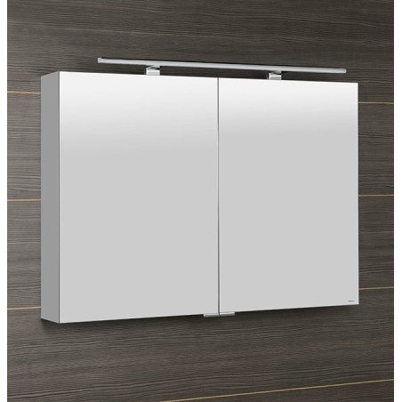 MIRRÓ miroir armoire incl. Lumière LED, 100x70x16cm, blanc