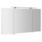 MIRRÓ miroir armoire incl. Lumière LED, 3x portes, 120x70x16cm, blanc MIRRÓ miroir armoire incl. Lumière LED, 3x portes, 120x70x16cm, blanc