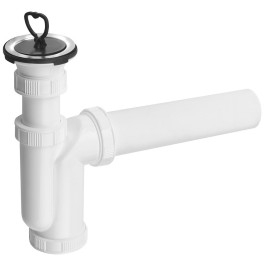 Casquette de lavabo, grille en acier inoxydable, bouchon en caoutchouc, DN50, blanc