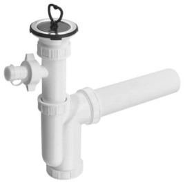 Casquette de lavabo, grille en acier inoxydable, bouchon en caoutchouc, DN50, blanc