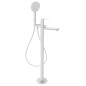 Mélangeur de bain PAX en plancher, tapis blanc