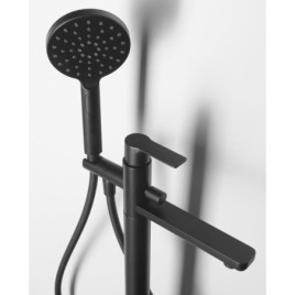 PAX mélangeur de bain dans le sol, noir mat