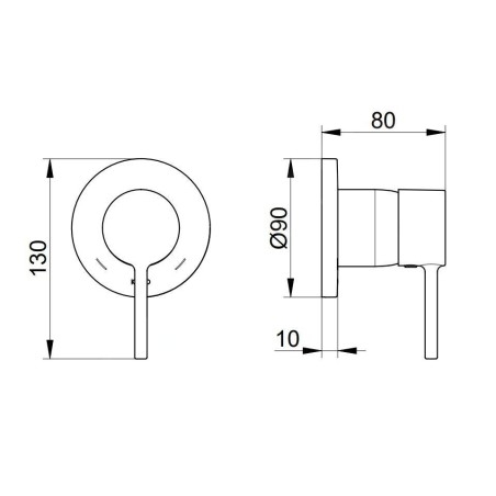 Keuco IXMO - Mitigeur de douche encastré, chrome 59551010201