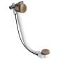 Bonde de baignoire escamotable avec trop-plein (L) 775 mm, bouchon 72 mm/bronze