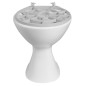 Freestanding Ceramic Utility Couvercle avec gris 36x47 cm, P-trap, blanc