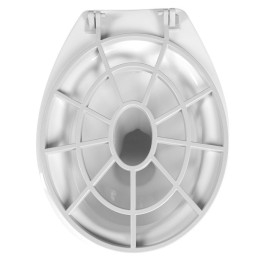 Freestanding Ceramic Utility Couvercle avec gris 36x47 cm, P-trap, blanc