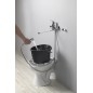 Freestanding Ceramic Utility Couvercle avec gris 36x47 cm, P-trap, blanc