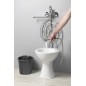 Freestanding Ceramic Utility Couvercle avec gris 36x47 cm, P-trap, blanc