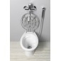 Freestanding Ceramic Utility Couvercle avec gris 36x47 cm, P-trap, blanc