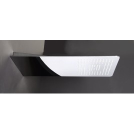 LATUS Set de douche en béton avec robinet de mélangeur thermostatique, boîte d'installation, 2 sorties, Chrome