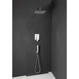 GINKO Douche en béton Set avec un seul levier Mixer Tap, 2 Outlets, Chrome