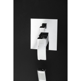 GINKO Douche en béton Set avec un seul levier Mixer Tap, 2 Outlets, Chrome