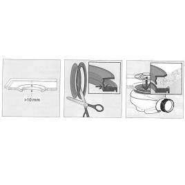 Douche Tray Low Waste, Ø 90mm, DN40, couverture mate blanche