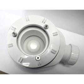 Douche Tray Low Waste, Ø 90mm, DN40, couverture mate blanche
