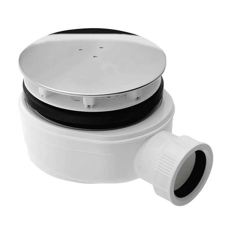 Déchet de plateau de douche, Ø 90mm, DN40, couvercle poli en acier inoxydable