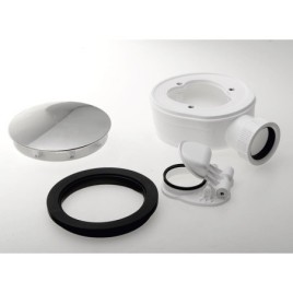 Déchet de plateau de douche, Ø 90mm, DN40, couvercle poli en acier inoxydable
