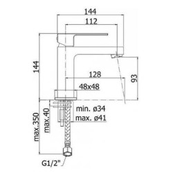 Paffoni Elle - Mitigeur de lavabo avec vidage, chrome EL071KCR