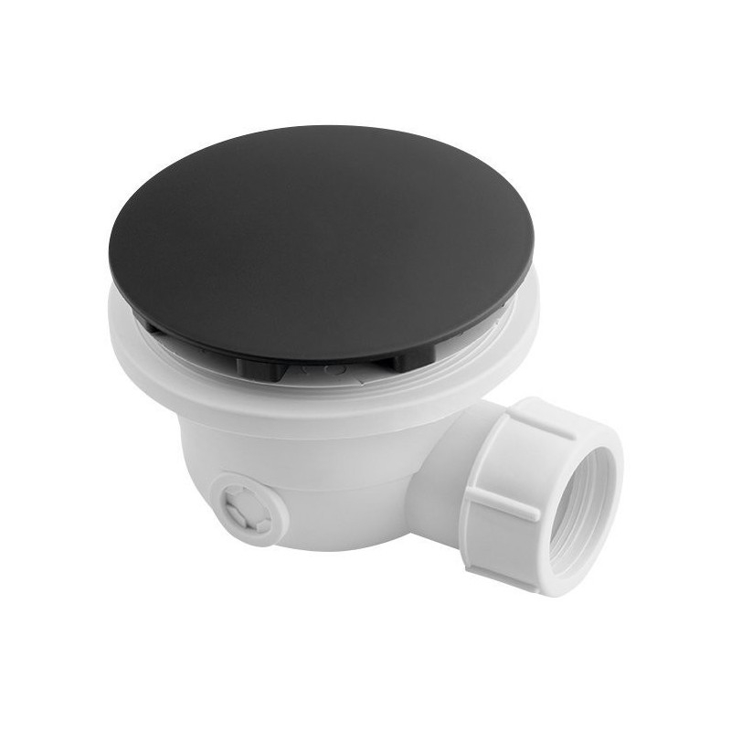 Douche Tray Siphon dia 90mm, noir mat