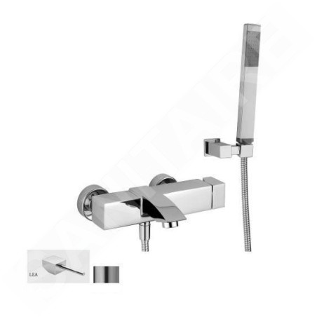 Paffoni Level - Mitigeur de baignoire avec accessoires, inox LEA023ST