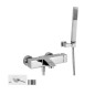 Paffoni Level - Mitigeur de baignoire avec accessoires, inox LEA023ST
