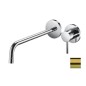 Paffoni Light - Mitigeur de lavabo encastré avec corps, installation de 2 trous, doré brossé LIG006HGSP70