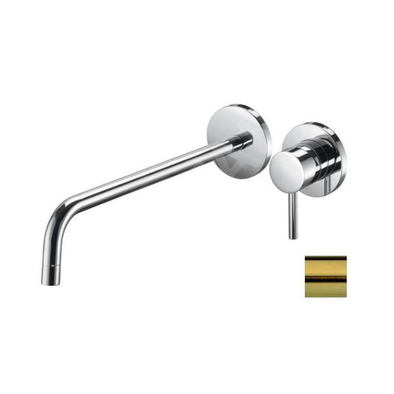 Paffoni Light - Mitigeur de lavabo encastré avec corps, installation de 2 trous, doré brossé LIG007HGSP70