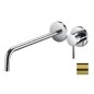 Paffoni Light - Mitigeur de lavabo encastré avec corps, installation de 2 trous, doré brossé LIG007HGSP70