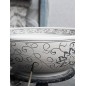 Comptoir PRIORI lavabo en céramique 60x40 cm, blanc avec motif bleu