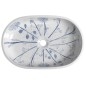 Comptoir PRIORI lavabo en céramique 60x40 cm, blanc avec motif bleu