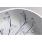 Comptoir PRIORI lavabo en céramique 60x40 cm, blanc avec motif bleu