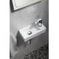 ZOE lavabo en céramique 37x18 cm, trou de robinet sur le RHS