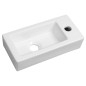 ZOE lavabo en céramique 37x18 cm, trou de robinet sur le RHS