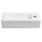 ZOE lavabo en céramique 37x18 cm, trou de robinet sur le RHS